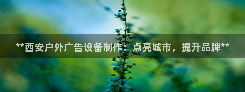 杏宇官方平台官网入口：**西安户外广告设备制作：点亮城市，提升品牌**