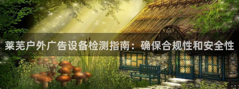 杏宇官方平台官网：莱芜户外广告设备检测指南：确保合规性和安全性